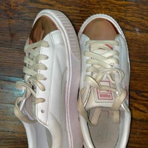 PUMA Platform Rose Gold Shell Toe Sneakers